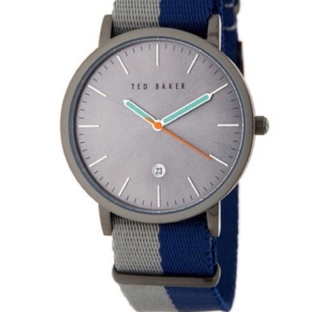 Ted Baker Black Stainless Steel Nylon Strap Men's Watch
